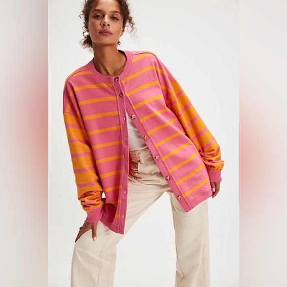 Free People Sweaters - Free people Classic Striped Cardigan